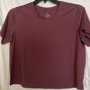 Women's Burgundy Short Sleeve Top
